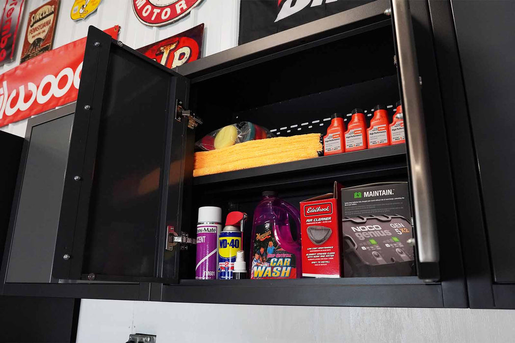 Pro Series 18 Drawer Workbench Package - Workbench, Wall Cabinets & Locker Cabinets