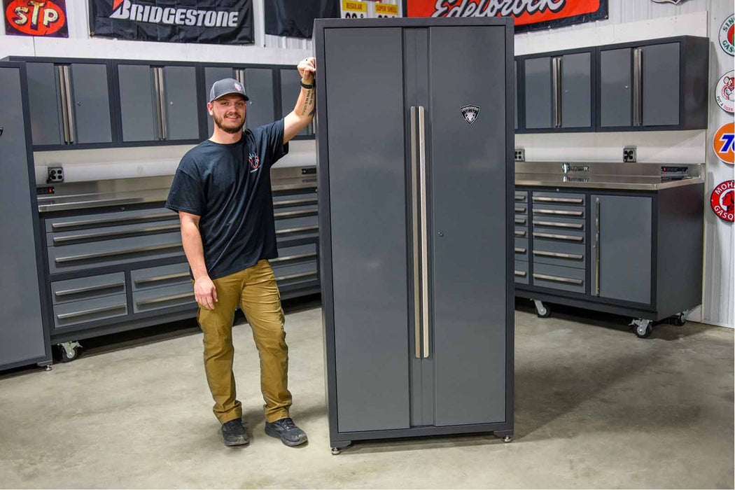 Pro Series 20 Drawer Workbench Package - Workbench, Wall Cabinets & Locker Cabinets