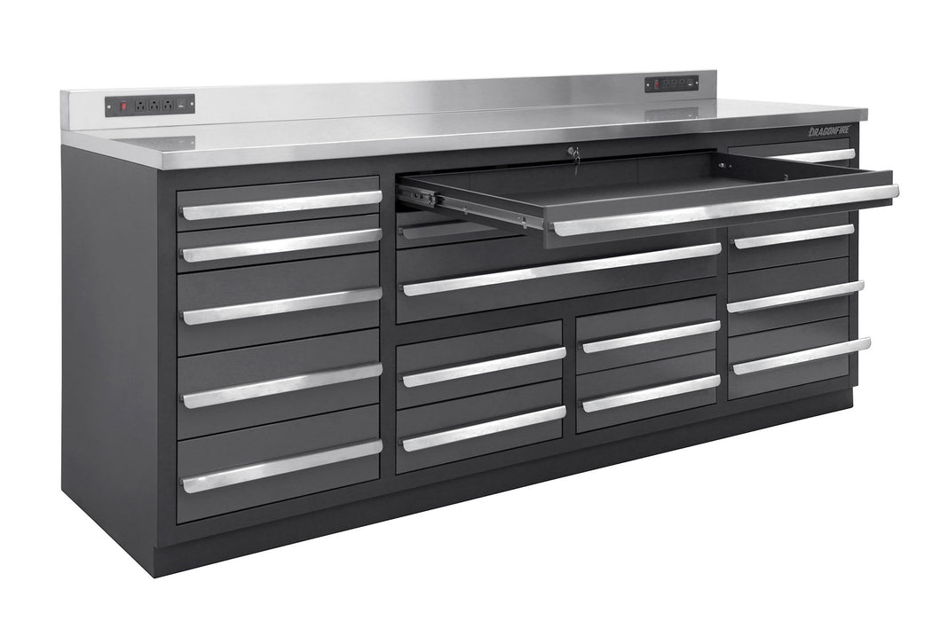 Dragonfire 17 Drawer Pro Series 7FT Workbench