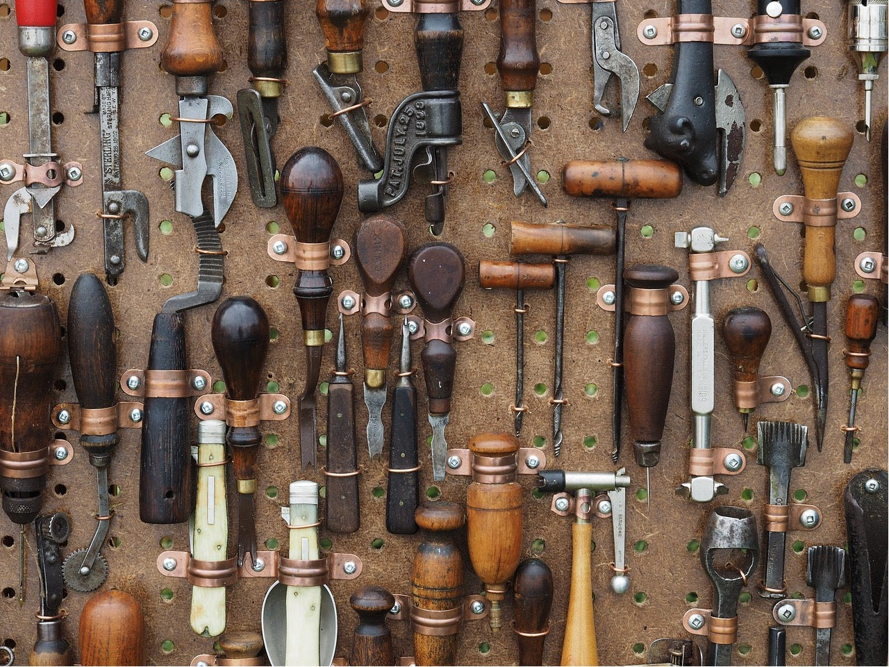 Leather store working tools