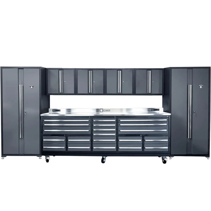 20 Drawer Midnight Pro Series 9FT Workbench with Swappable Drawers