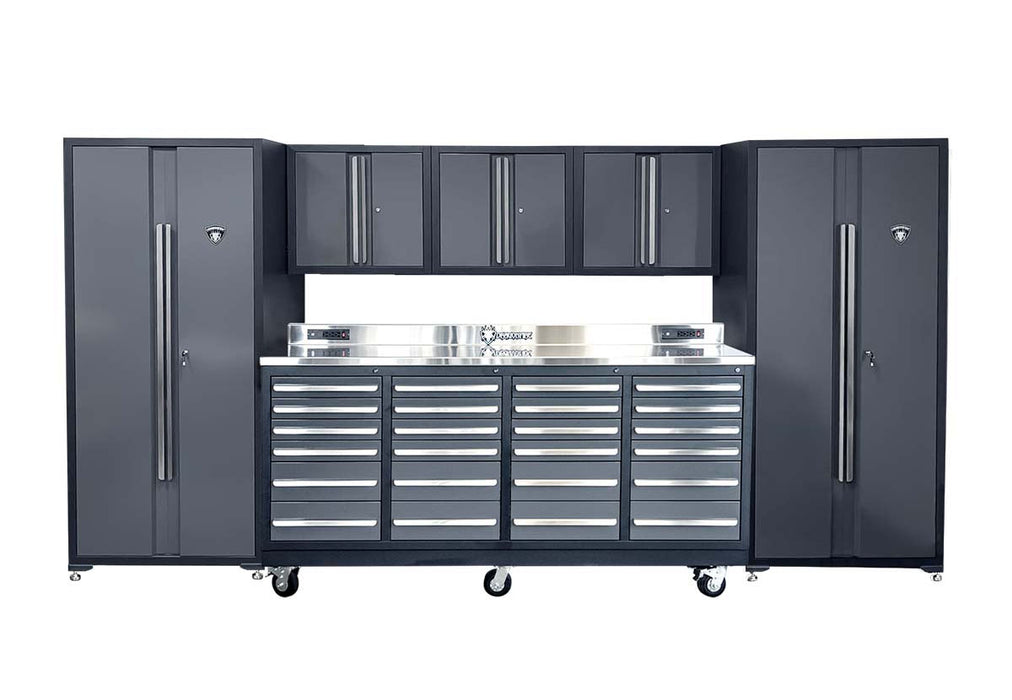 24 Drawer Midnight Pro Series Workbench 7ft with Swappable Drawers