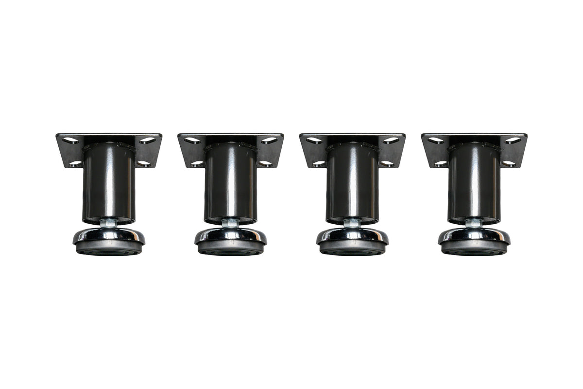 Heavy - Duty Low Profile Adjustable Leveling Feet (Set of 4) - Dragonfire Tool Storage