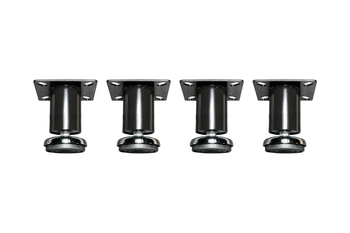 Heavy-Duty Low Profile Adjustable Leveling Feet (Set of 4) - Dragonfire Tool Storage