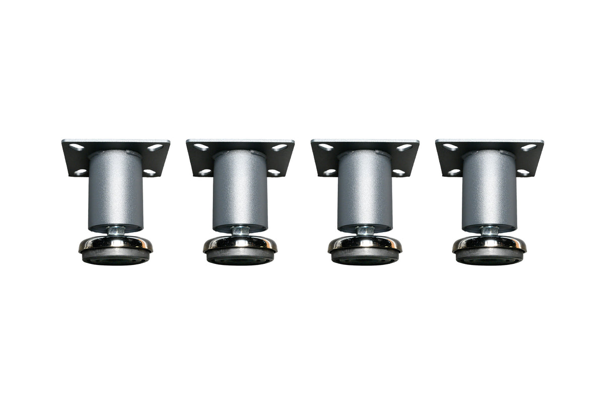 Heavy - Duty Low Profile Adjustable Leveling Feet (Set of 4) - Dragonfire Tool Storage