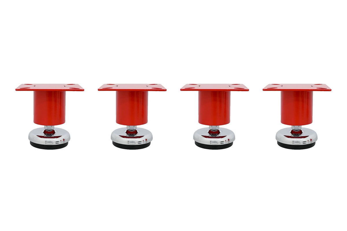 Heavy-Duty Low Profile Adjustable Leveling Feet (Set of 4) - Dragonfire Tool Storage