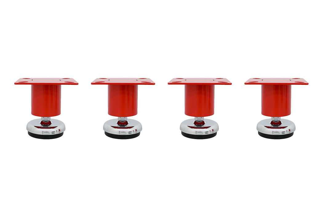 Heavy-Duty Low Profile Adjustable Leveling Feet (Set of 4) - Dragonfire Tool Storage