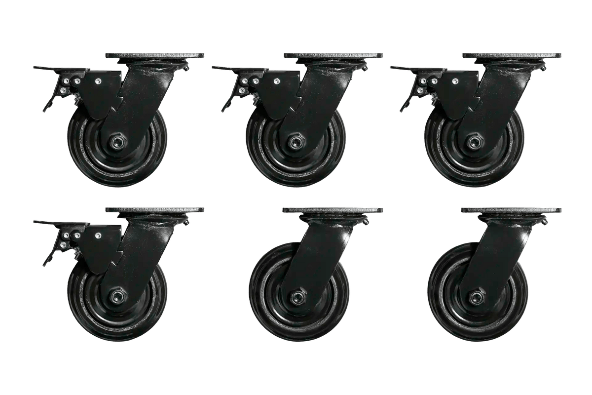 Heavy-Duty Casters (Set of 6) - Dragonfire Tool Storage