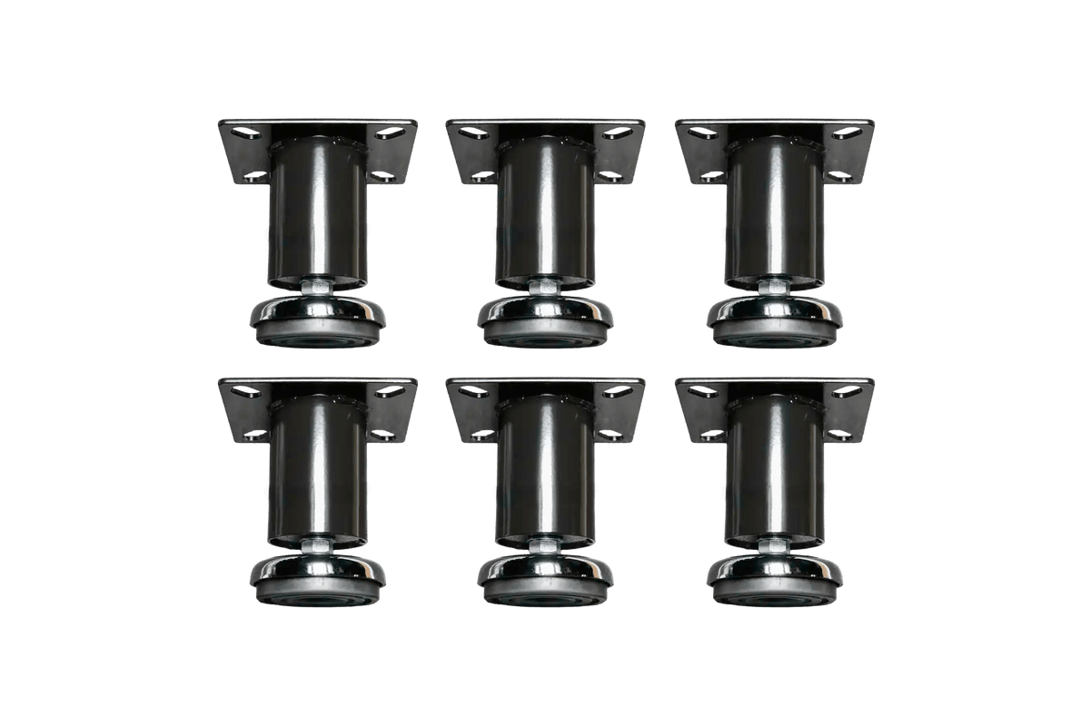 Heavy-Duty Low Profile Adjustable Leveling Feet (Set of 6) - Dragonfire Tool Storage