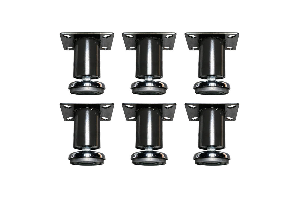 Heavy - Duty Low Profile Adjustable Leveling Feet (Set of 6) - Dragonfire Tool Storage