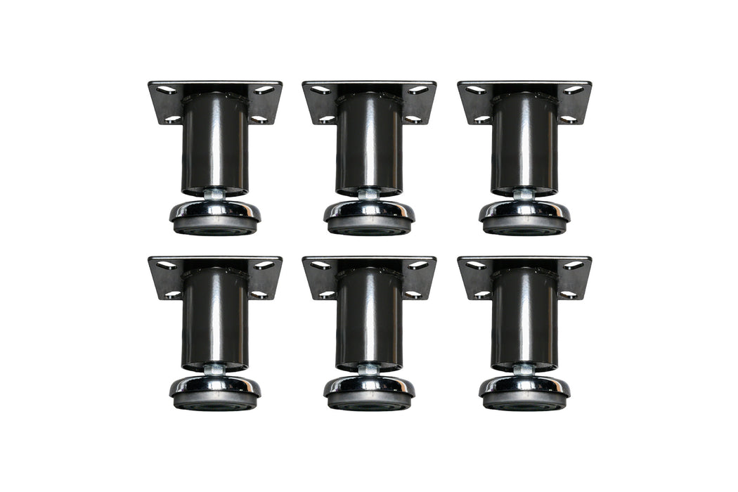 Heavy - Duty Low Profile Adjustable Leveling Feet (Set of 6) - Dragonfire Tool Storage