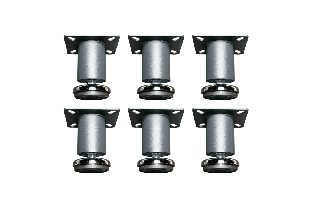 Heavy-Duty Low Profile Adjustable Leveling Feet (Set of 6) - Dragonfire Tool Storage