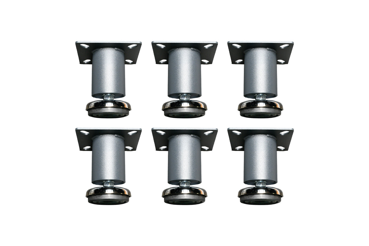 Heavy - Duty Low Profile Adjustable Leveling Feet (Set of 6) - Dragonfire Tool Storage