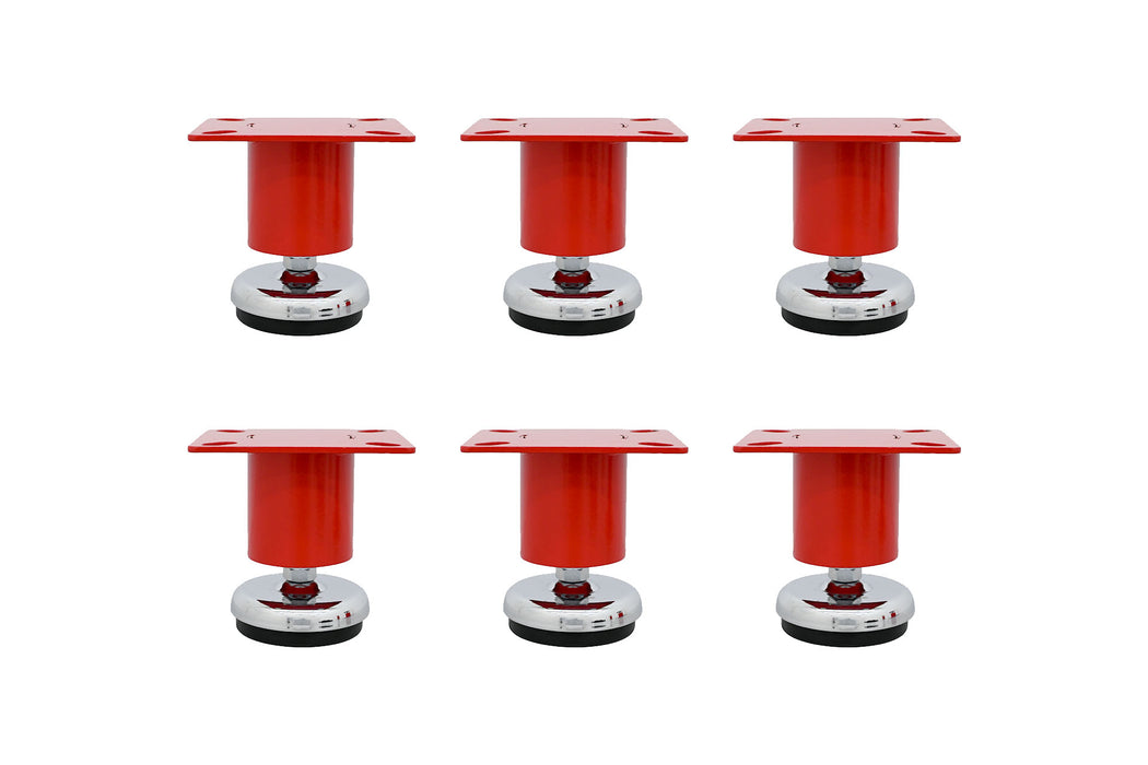 Heavy-Duty Low Profile Adjustable Leveling Feet (Set of 6) - Dragonfire Tool Storage