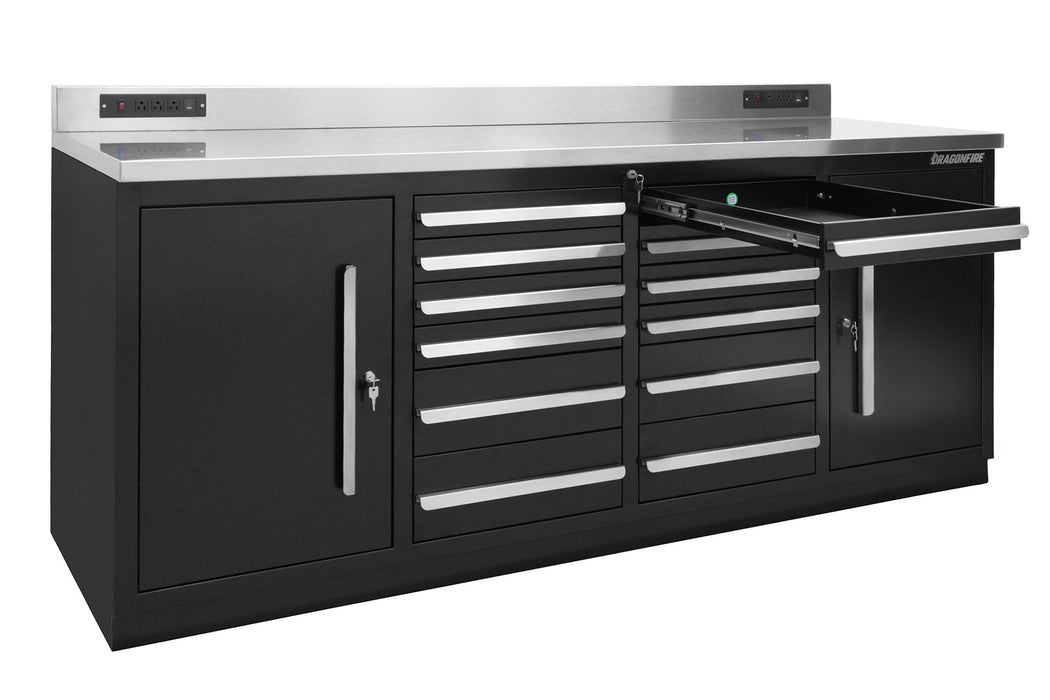 Dragonfire 12 Drawer Pro Series 7FT Workbench