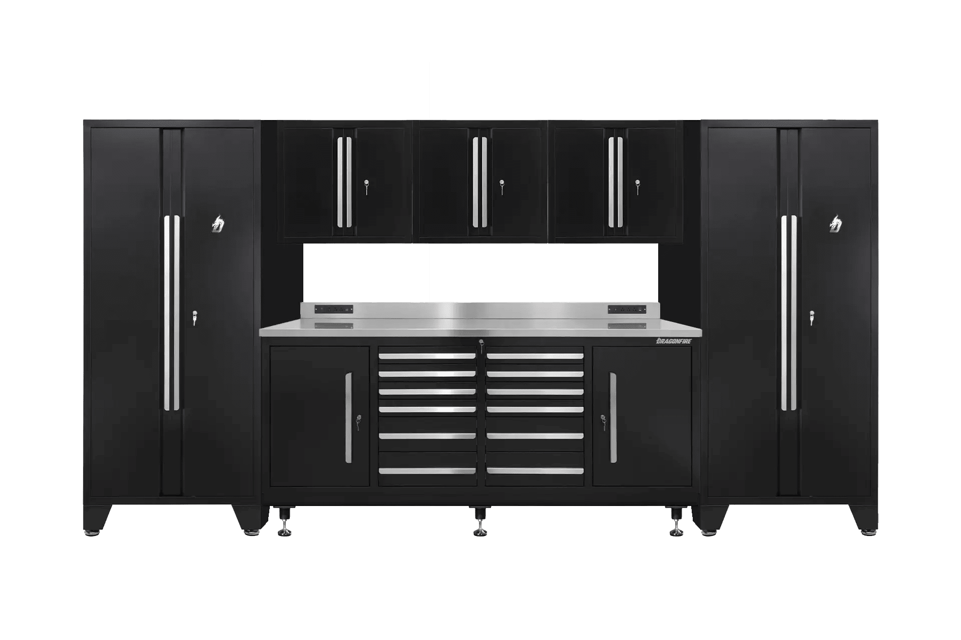 Pro Series 12 Drawer Workbench Package - Workbench, Wall Cabinets