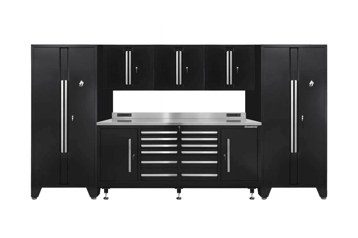Pro Series 12 Drawer Workbench Package - Workbench, Wall Cabinets & Locker Cabinets - Dragonfire Tool Storage