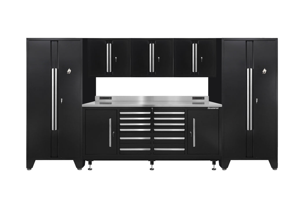 Pro Series 12 Drawer Workbench Package - Workbench, Wall Cabinets & Locker Cabinets
