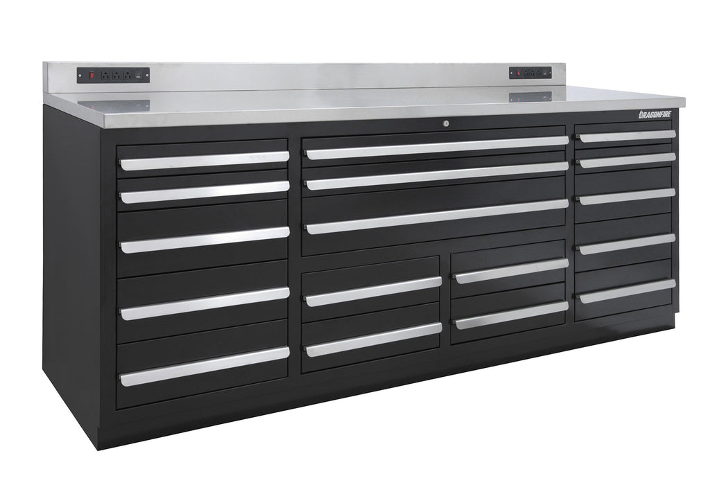 Dragonfire 17 Drawer Pro Series 7FT Workbench