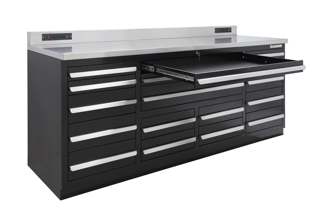 Dragonfire 17 Drawer Pro Series 7FT Workbench