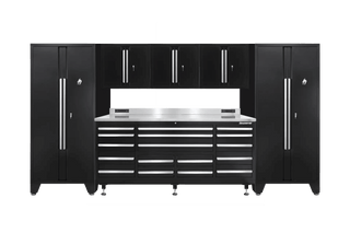 Pro Series 17 Drawer Workbench Package - Workbench, Wall Cabinets & Locker Cabinets - Dragonfire Tool Storage