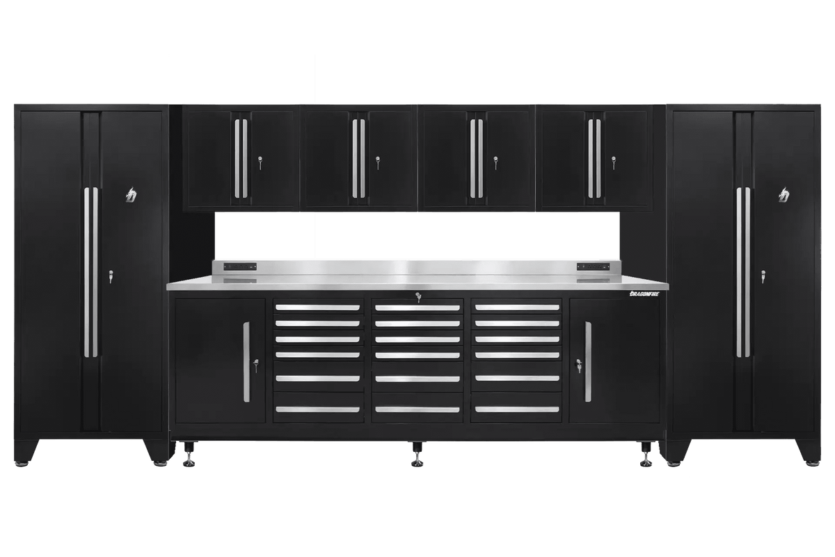 Pro Series 18 Drawer Workbench Package - Workbench, Wall Cabinets & Locker Cabinets - Dragonfire Tool Storage