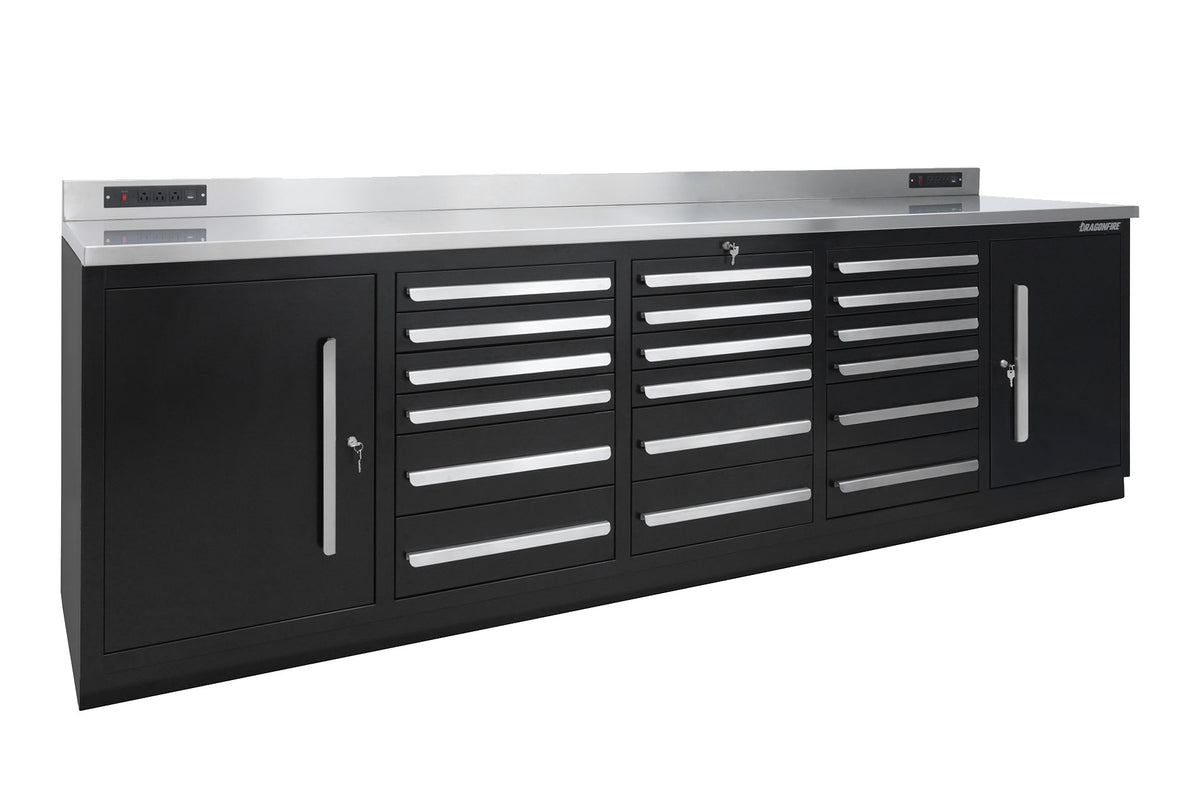 Pro Series 18 Drawer Workbench Package - Workbench, Wall Cabinets & Locker Cabinets - Dragonfire Tool Storage