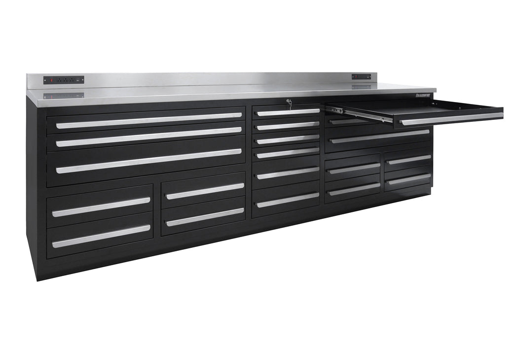 Dragonfire 20 Drawer Pro Series 9FT Workbench