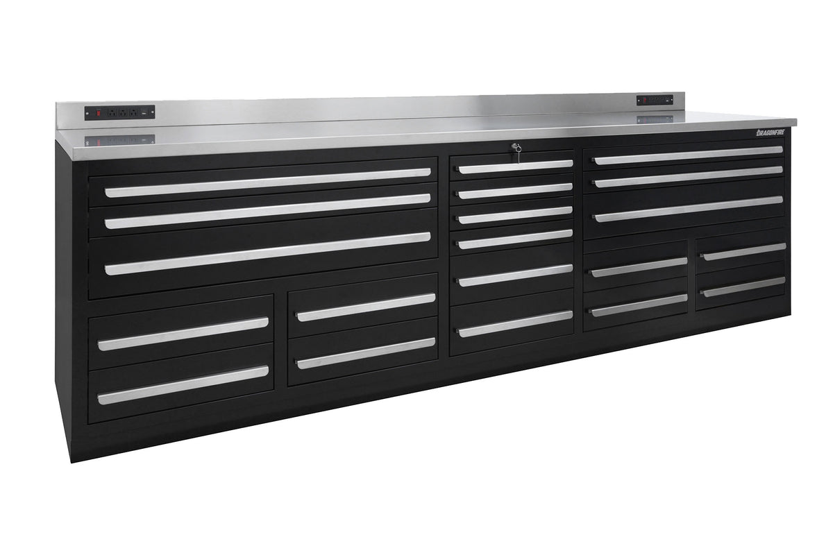 Pro Series 20 Drawer Workbench Package - Workbench, Wall Cabinets & Locker Cabinets - Dragonfire Tool Storage