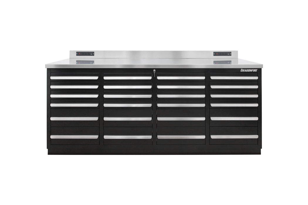 Dragonfire 24 Drawer Pro Series 7FT Workbench