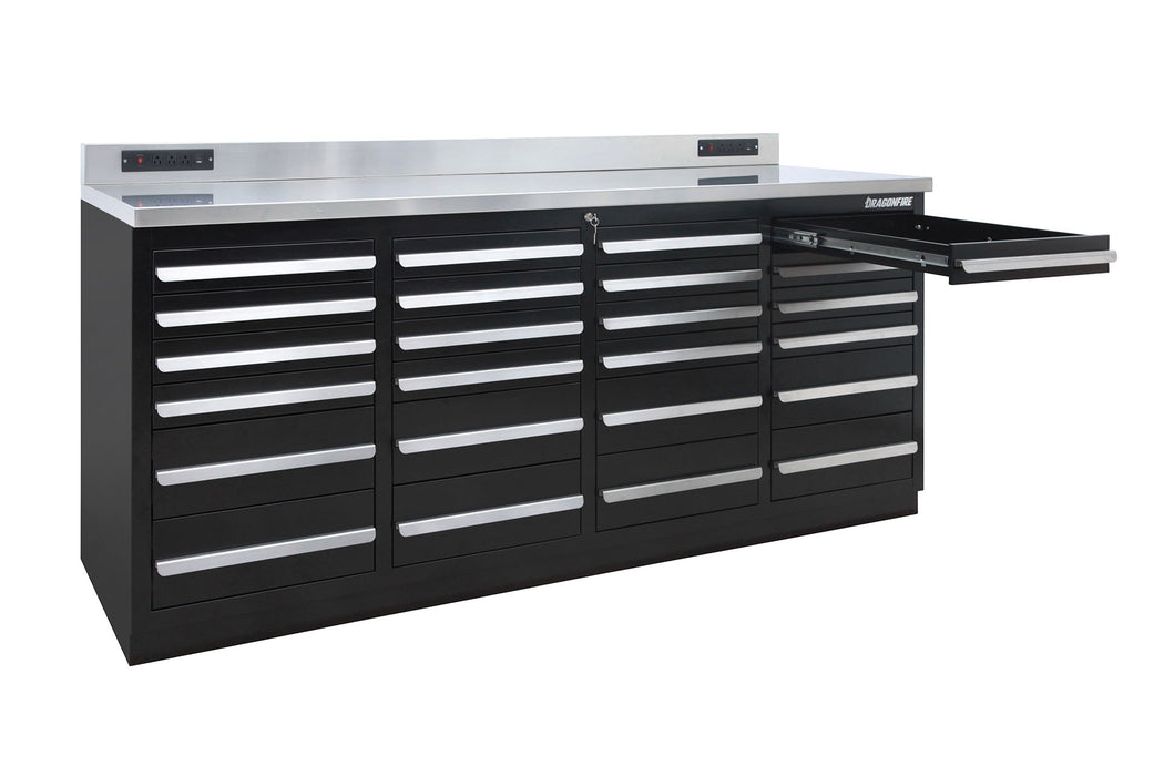 Dragonfire 24 Drawer Pro Series 7FT Workbench