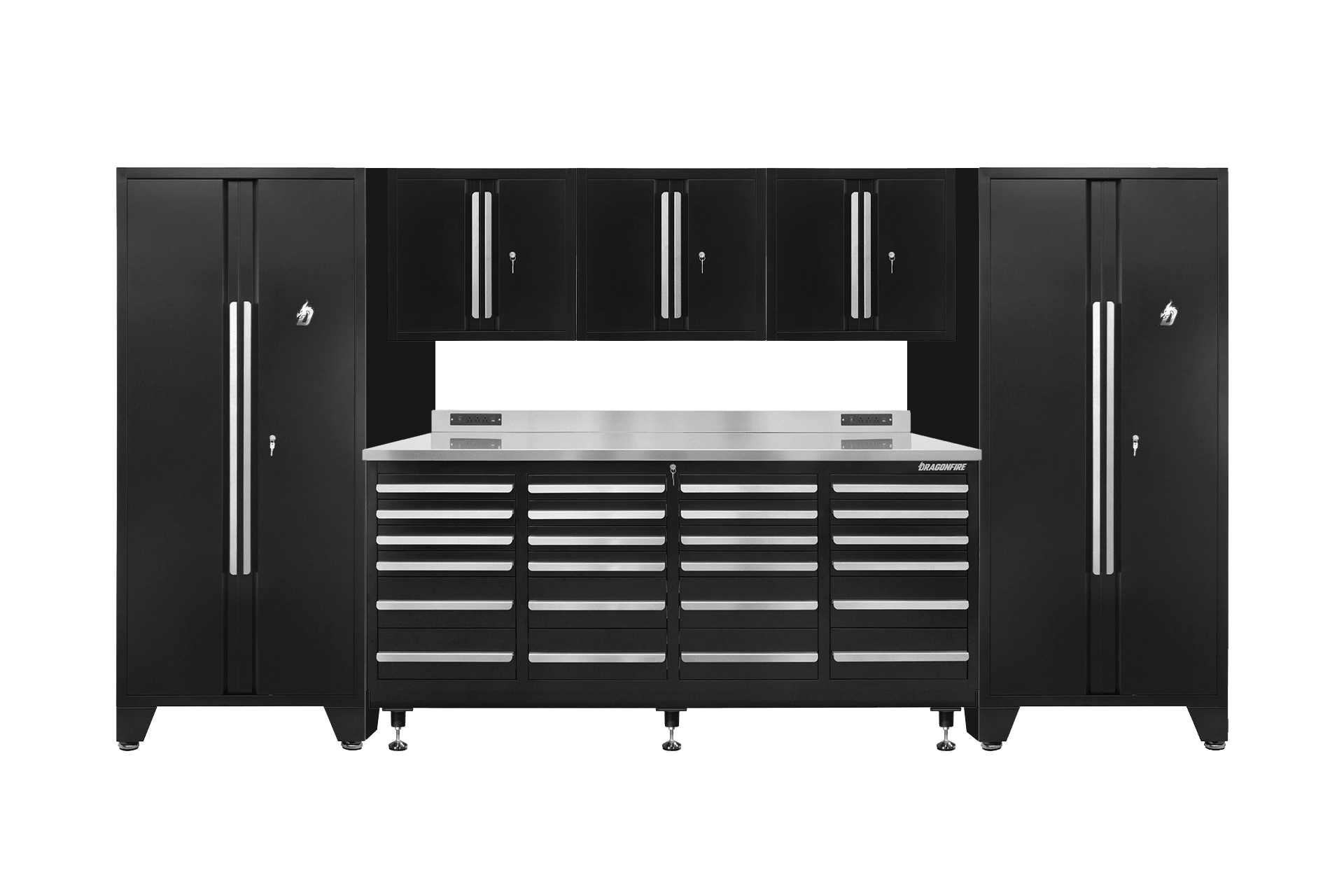 Pro Series 24 Drawer Workbench Package - Workbench, Wall Cabinets
