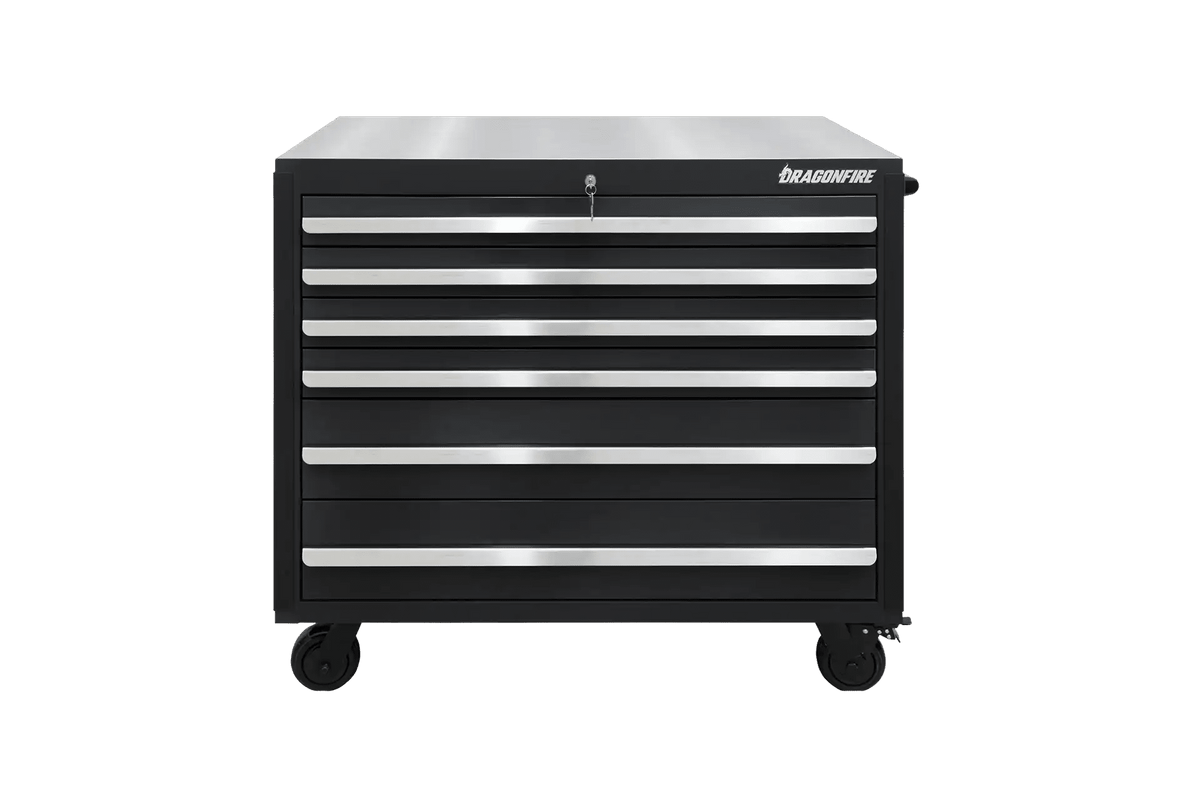 Pro Series 6 Drawer 43-1/2" Rolling Tool Cabinet - Dragonfire Tool Storage