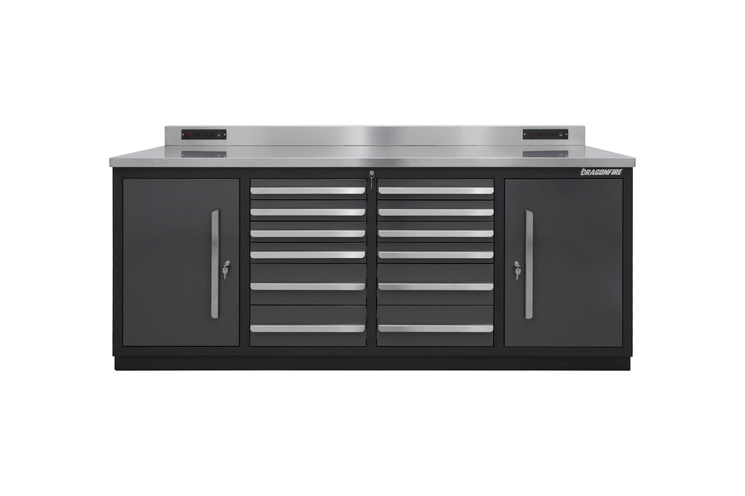 Dragonfire 12 Drawer Pro Series 7FT Workbench