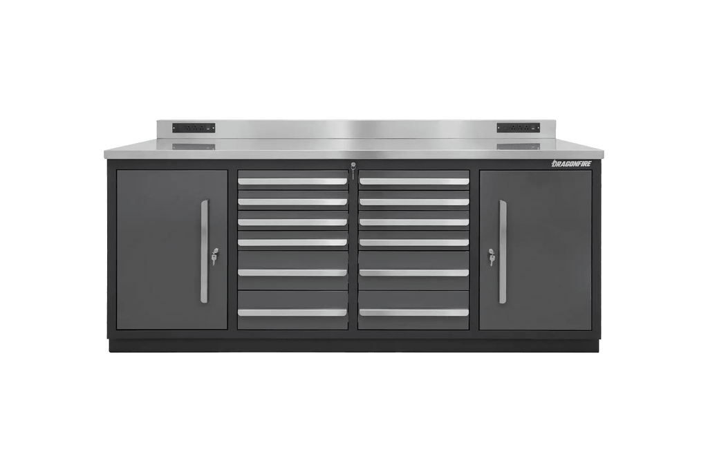 12 Drawer Pro Series Heavy Duty Garage Workbench 7ft with