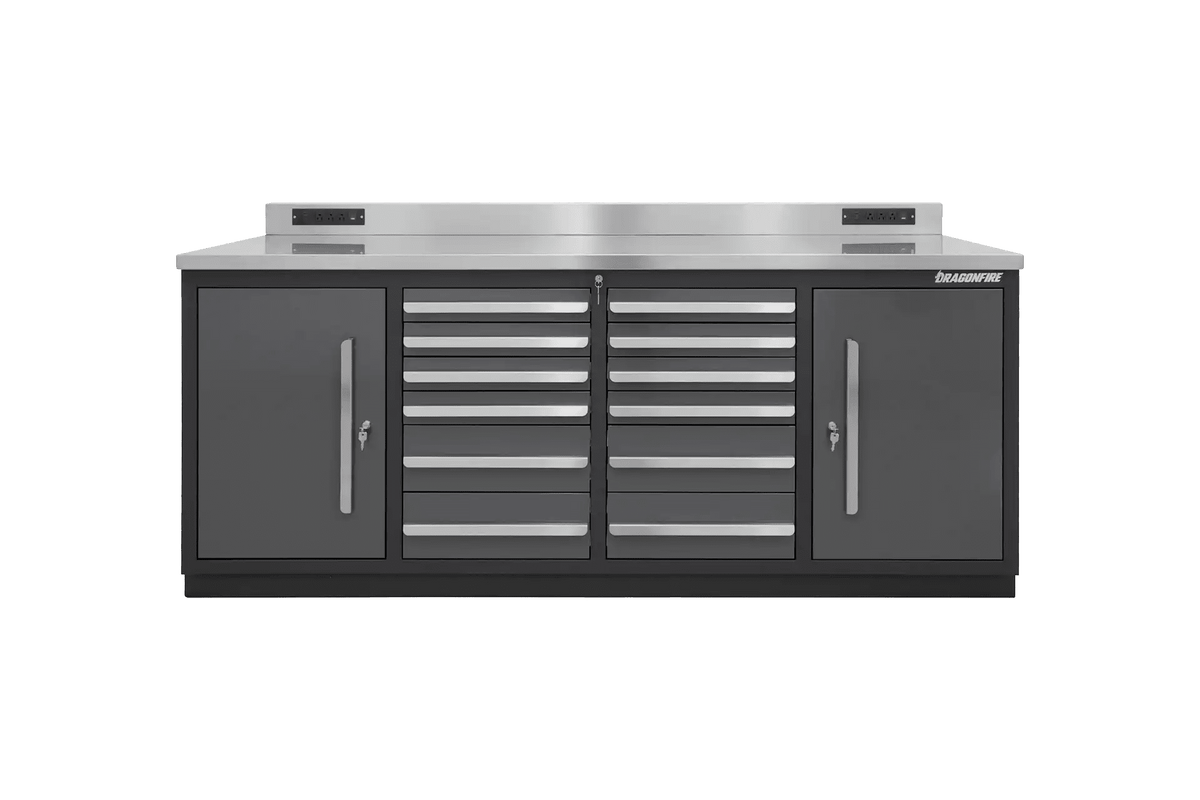 12 Drawer Pro Series Heavy Duty Garage Workbench 7ft with
