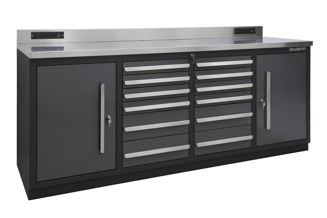 Dragonfire 12 Drawer Pro Series 7FT Workbench