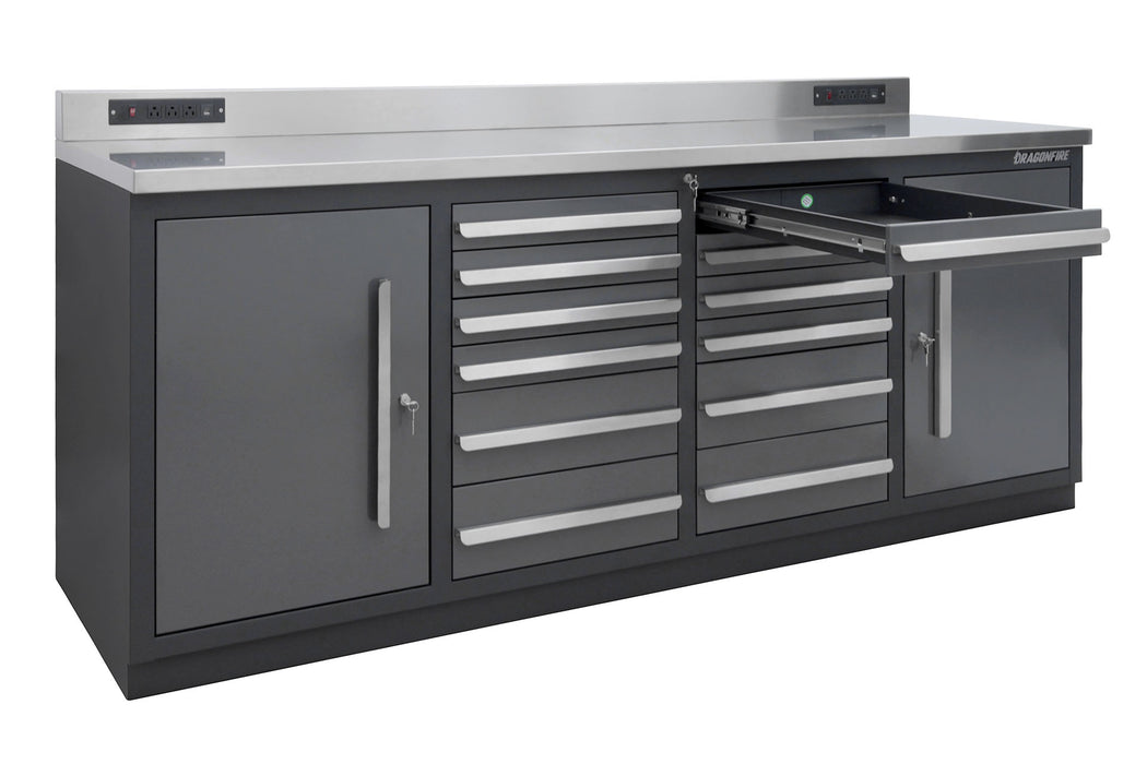 Dragonfire 12 Drawer Pro Series 7FT Workbench