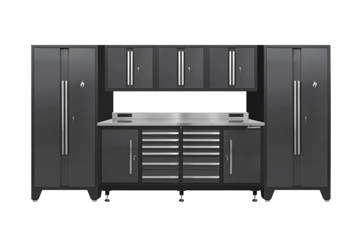 Pro Series 12 Drawer Workbench Package - Workbench, Wall Cabinets & Locker Cabinets - Dragonfire Tool Storage