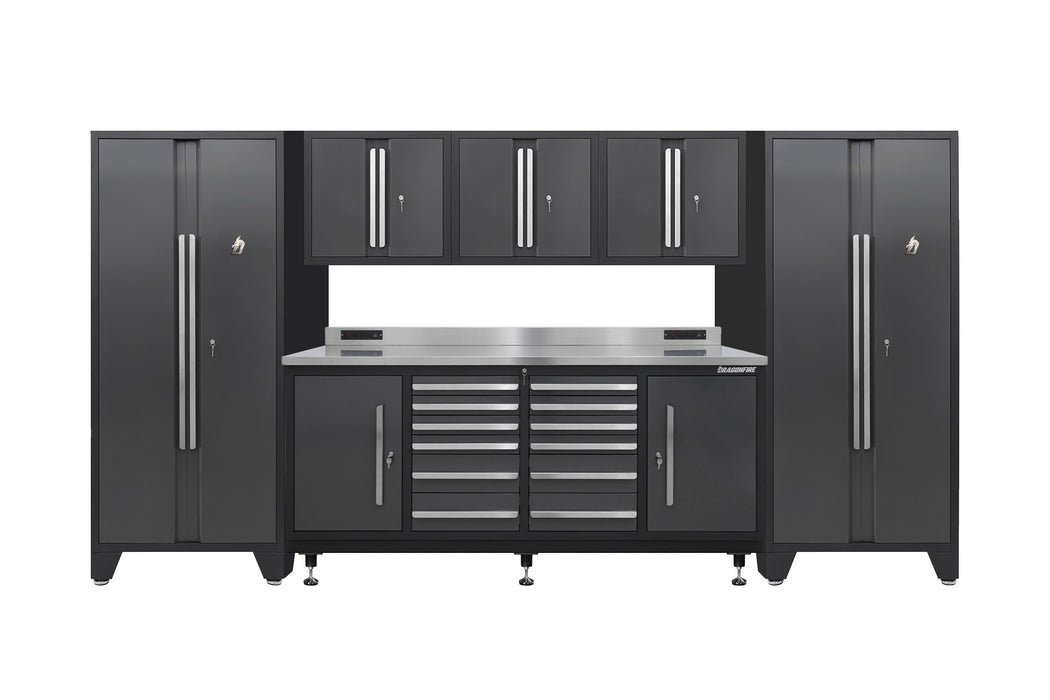 Pro Series 12 Drawer Workbench Package - Workbench, Wall Cabinets & Locker Cabinets