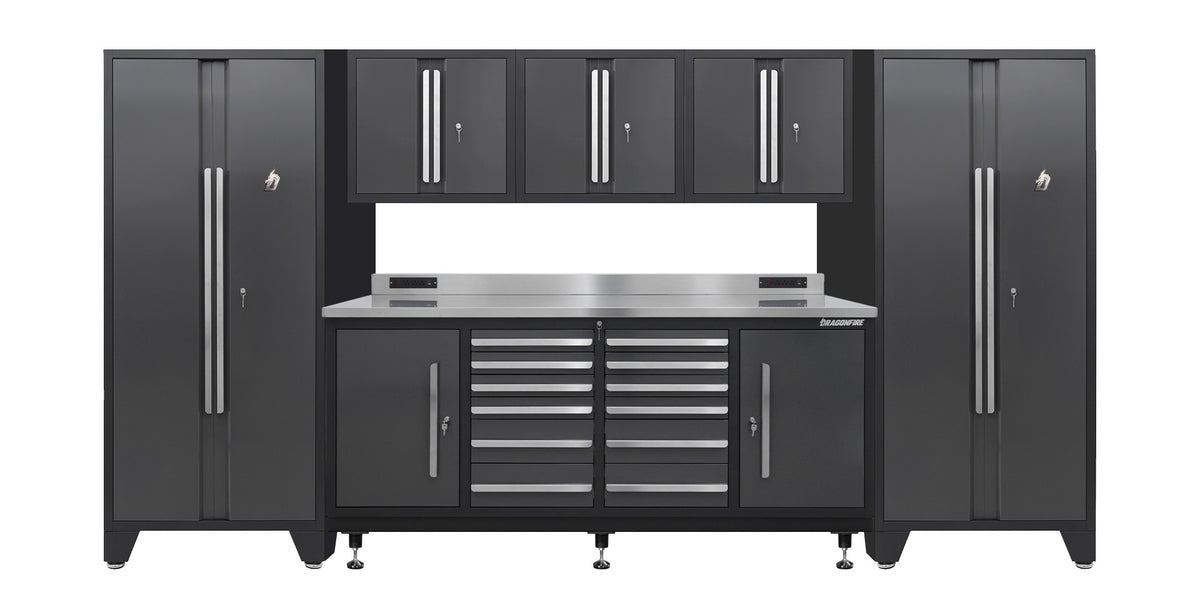 Pro Series 12 Drawer Workbench Package - Workbench, Wall Cabinets