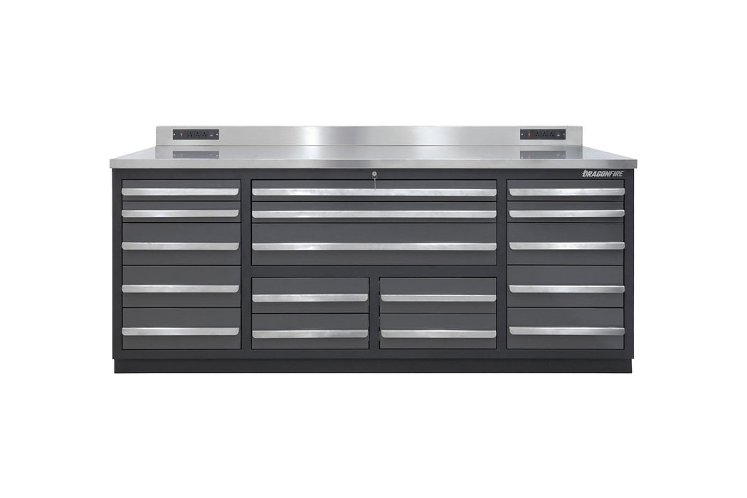 Dragonfire 17 Drawer Pro Series 7FT Workbench