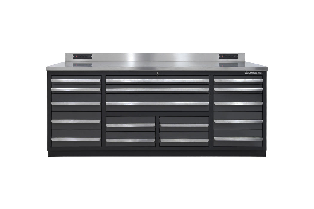 Dragonfire 17 Drawer Pro Series 7FT Workbench