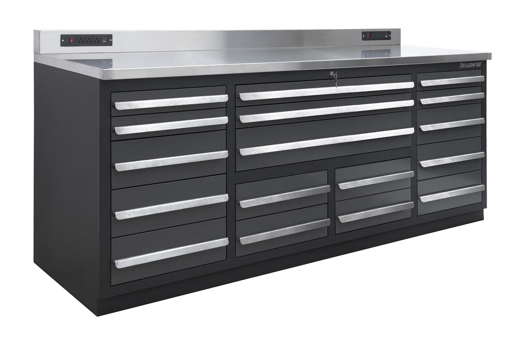 Dragonfire 17 Drawer Pro Series 7FT Workbench