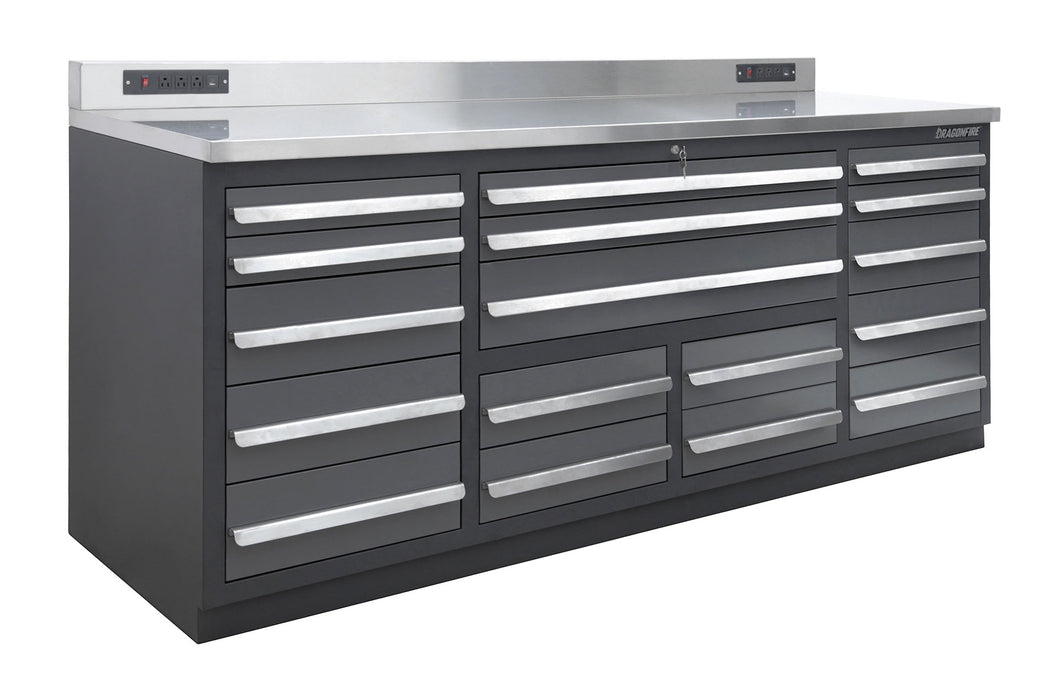Dragonfire 17 Drawer Pro Series 7FT Workbench