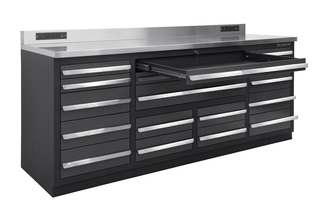 Dragonfire 17 Drawer Pro Series 7FT Workbench