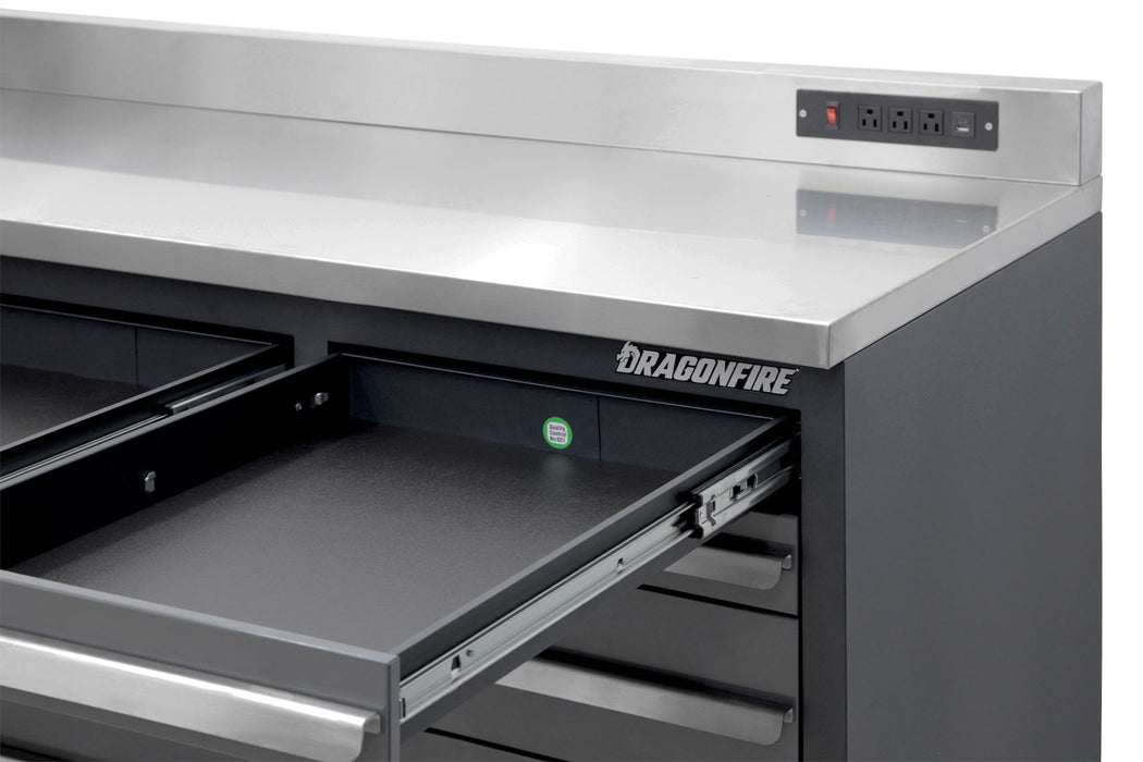 Dragonfire 17 Drawer Pro Series 7FT Workbench