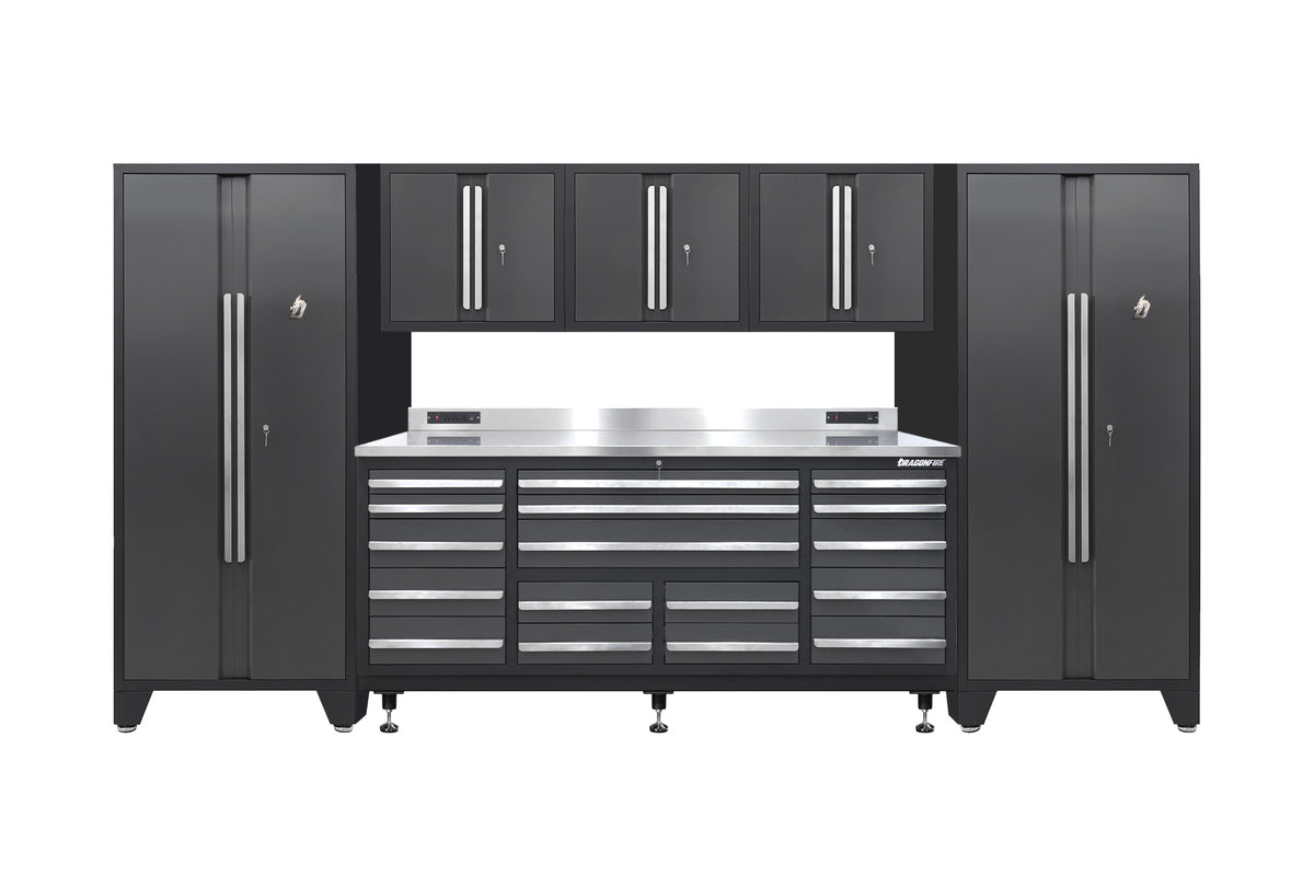 Pro Series 17 Drawer Workbench Package - Workbench, Wall Cabinets