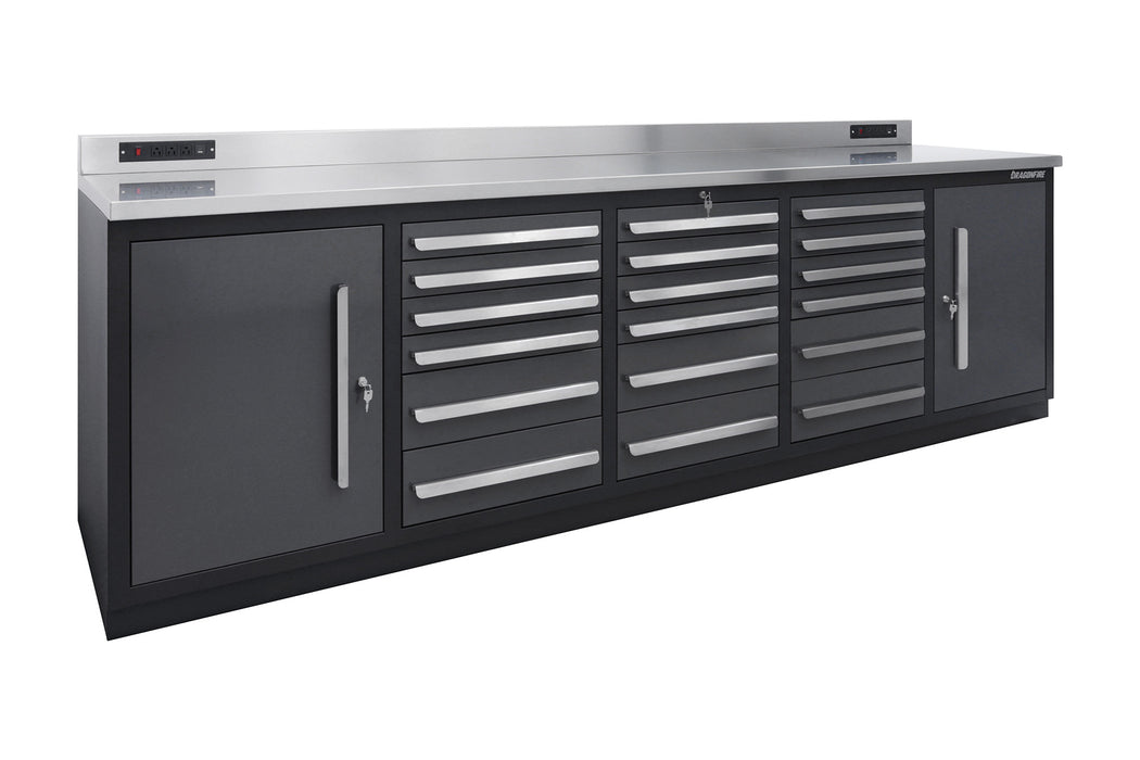 Dragonfire 18 Drawer Pro Series 9FT Workbench