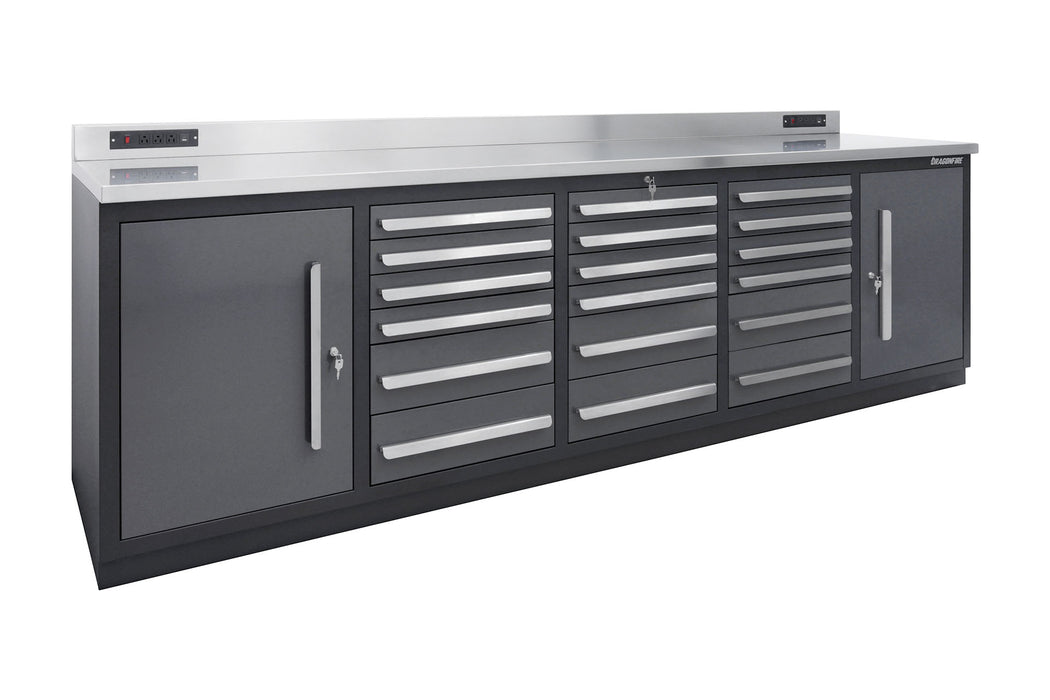 Dragonfire 18 Drawer Pro Series 9FT Workbench